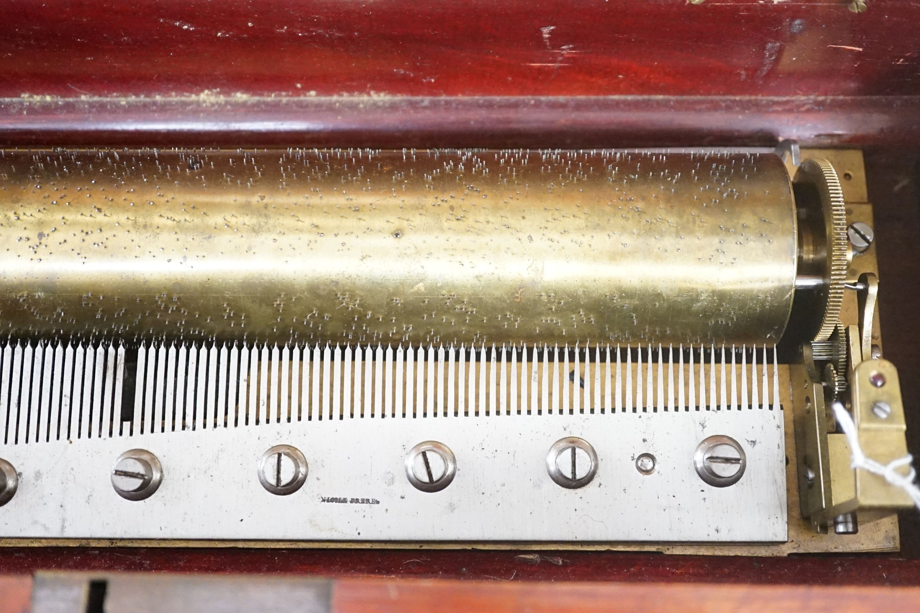 A 19th century Swiss Nicole Freres musical box, for restoration